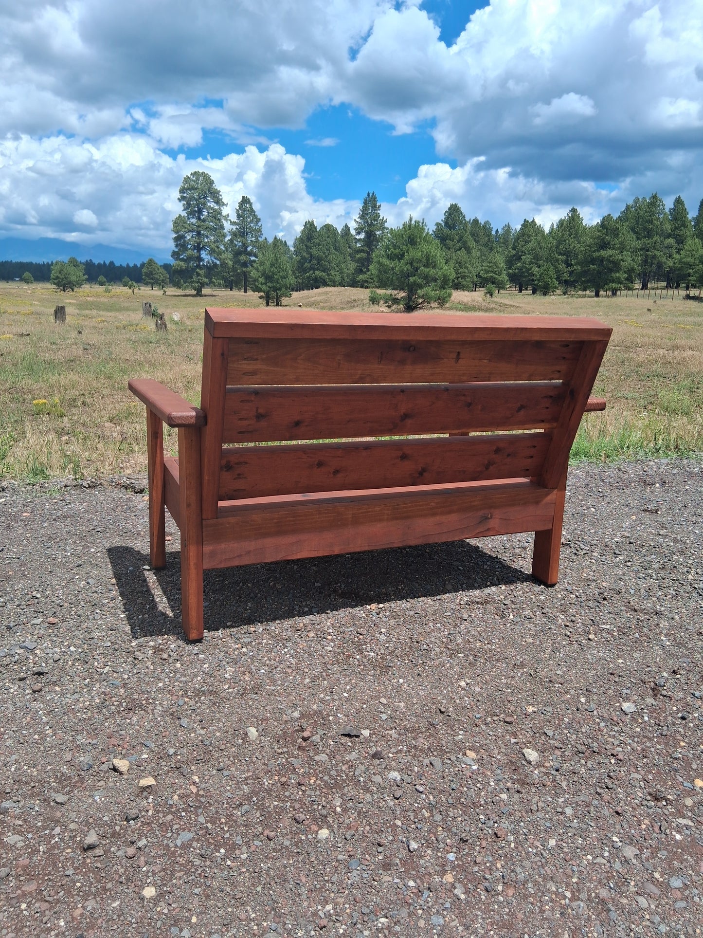 Redwood Loveseat 44" Wide in Mahogany Stain