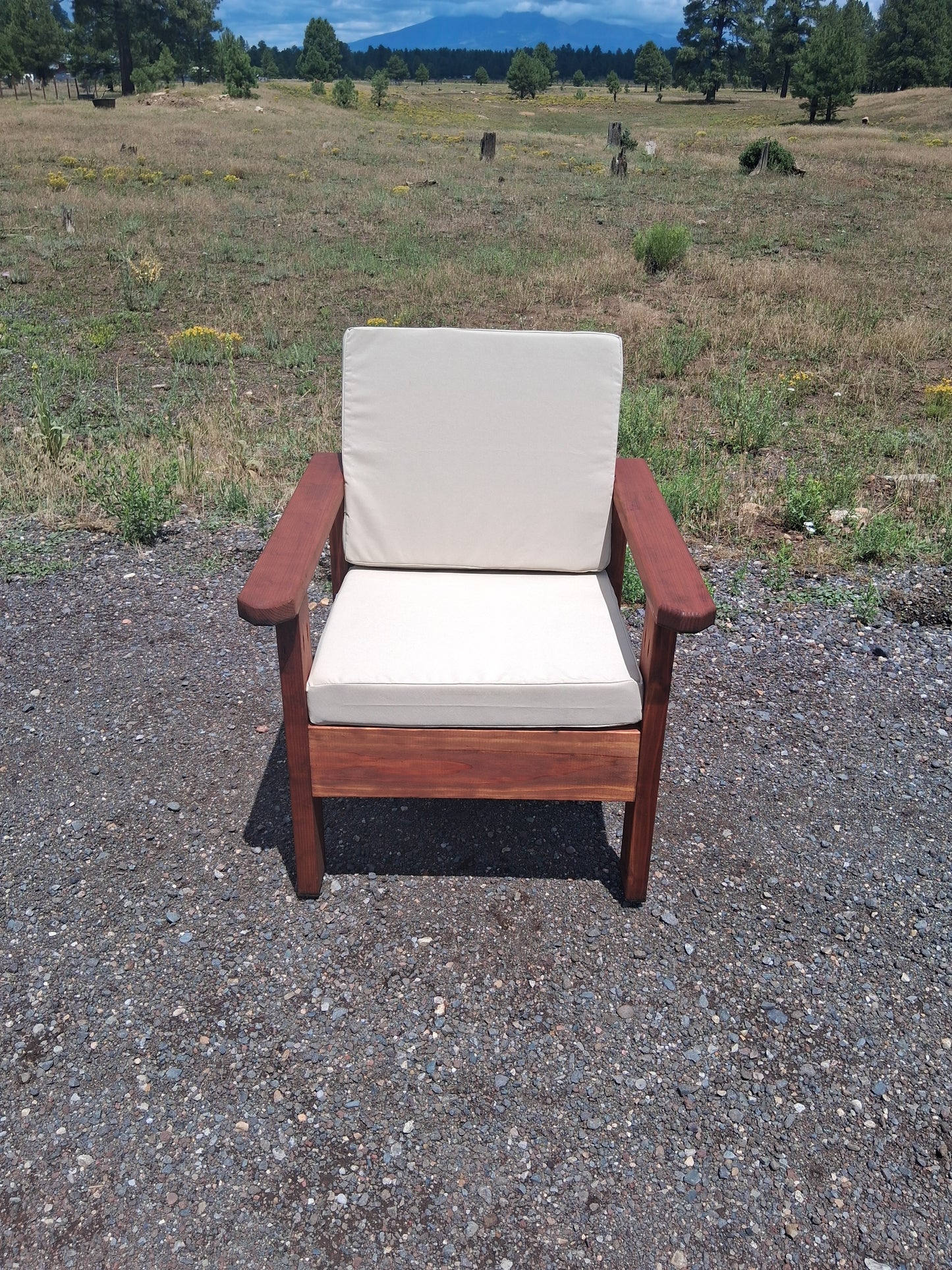 Redwood Chair 22" Wide in Mahogany Stain