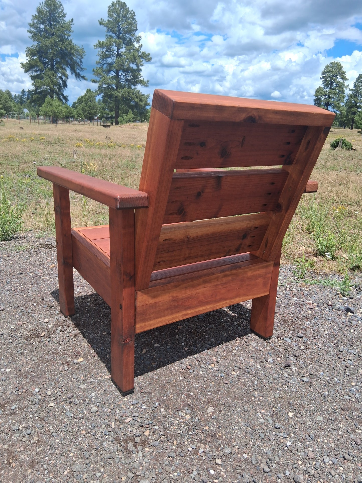 Redwood Chair 22" Wide in Mahogany Stain