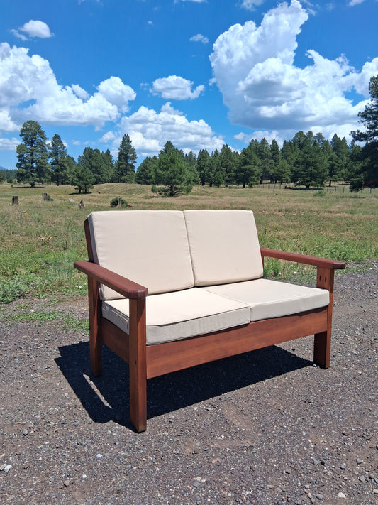 Redwood Loveseat 44" Wide in Mahogany Stain