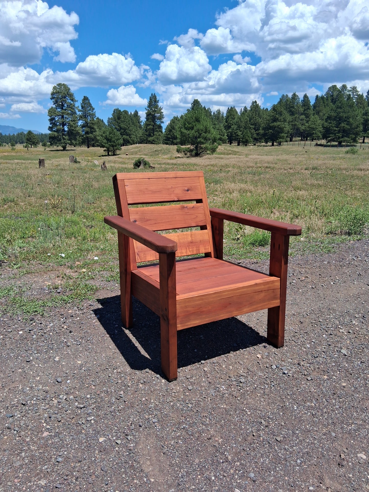 Redwood Chair 22" Wide in Mahogany Stain