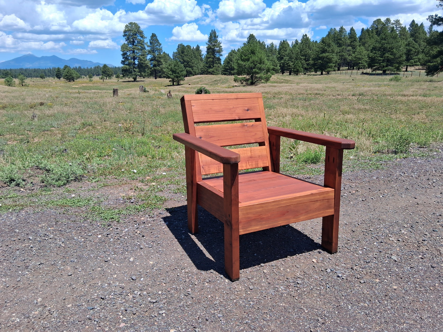 Redwood Chair 22" Wide in Mahogany Stain