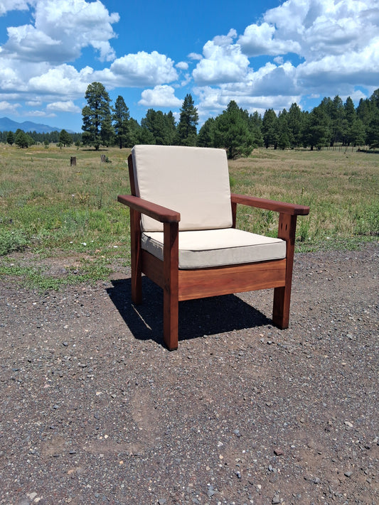 Redwood Chair 22" Wide in Mahogany Stain