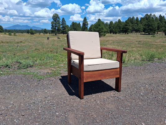 Redwood Chair 22" Wide in Mahogany Stain