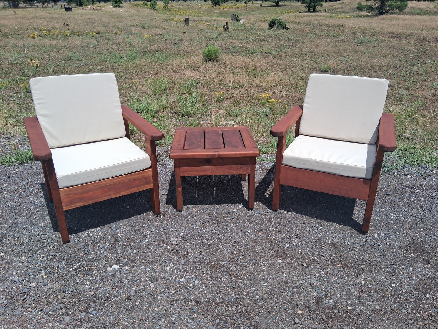 Two Chairs and End Table Set