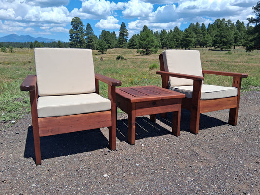 Two Chairs and End Table Set