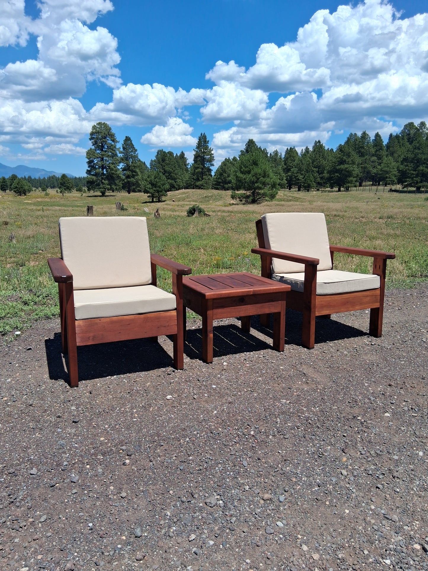 Two Chairs and End Table Set