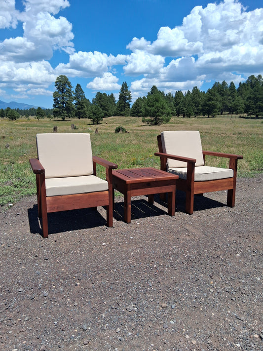 Two Chairs and End Table Set