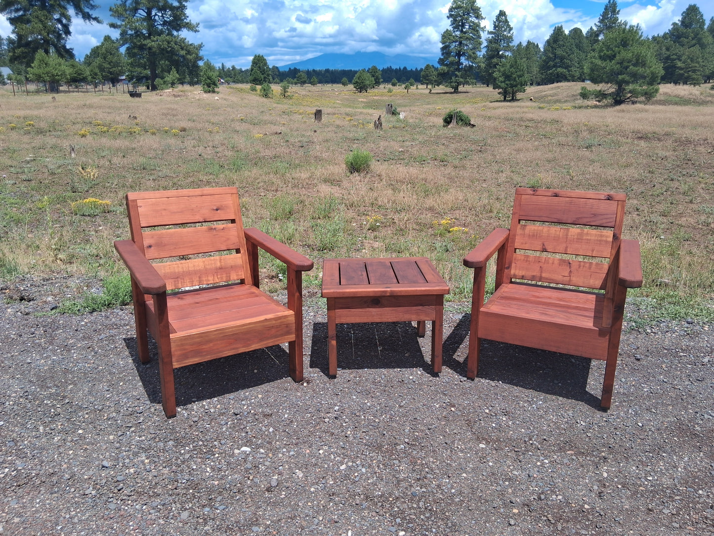 Two Chairs and End Table Set
