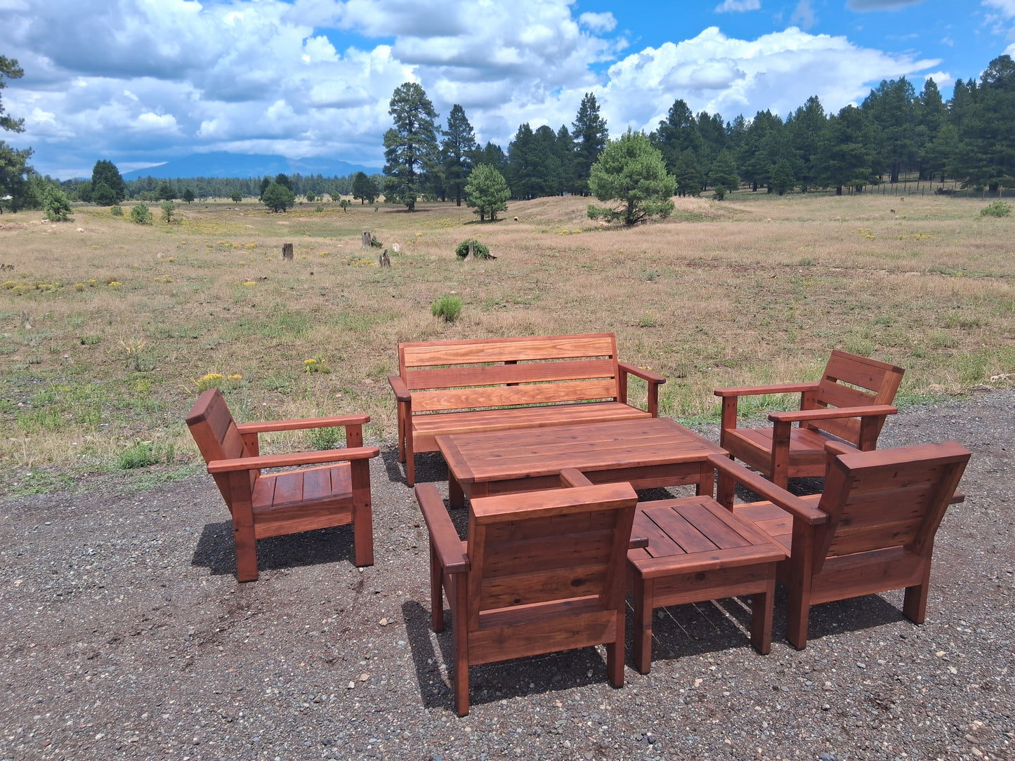 Four Chairs, Couch, End Table and Coffee Table