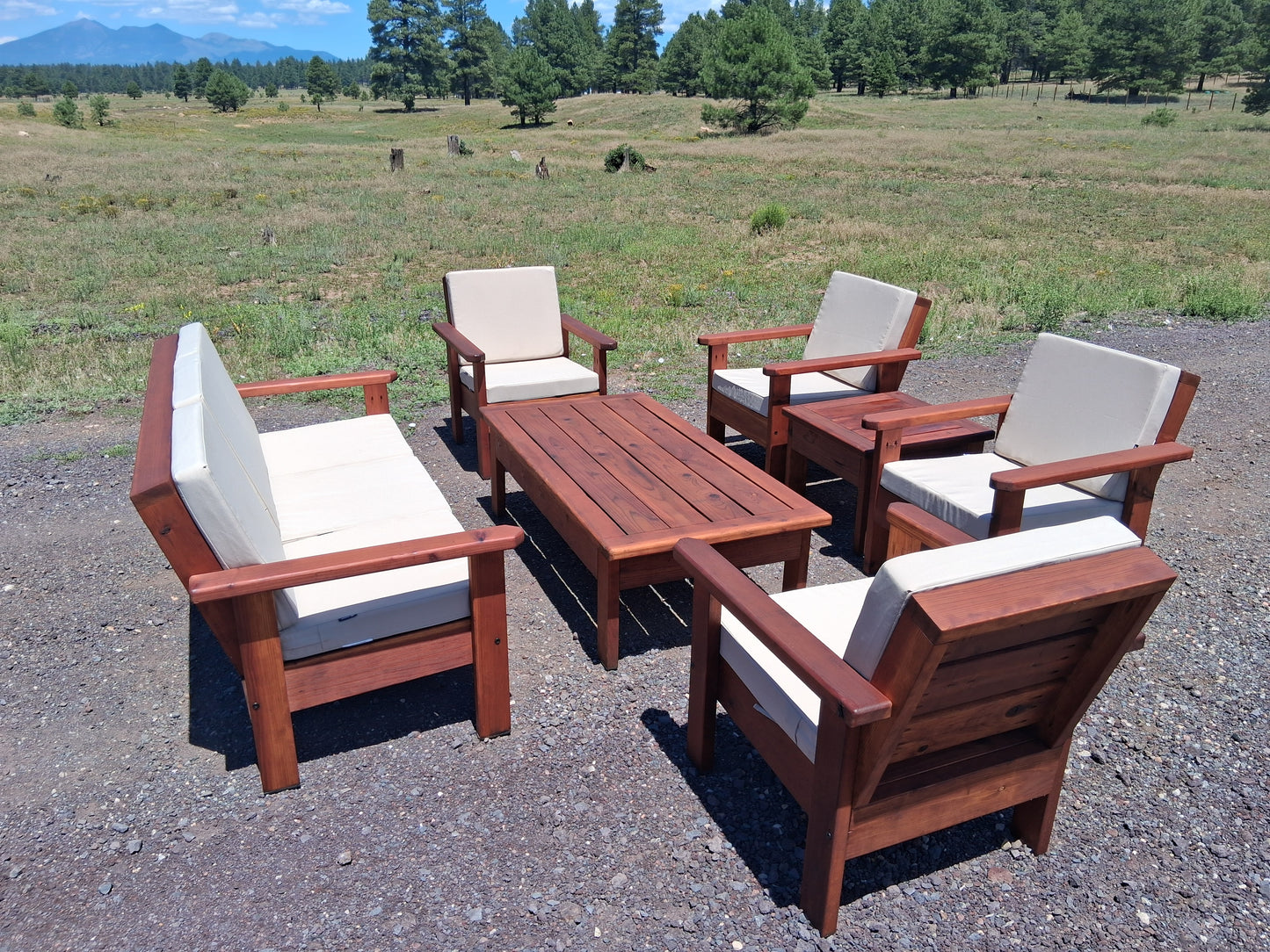 Four Chairs, Couch, End Table and Coffee Table