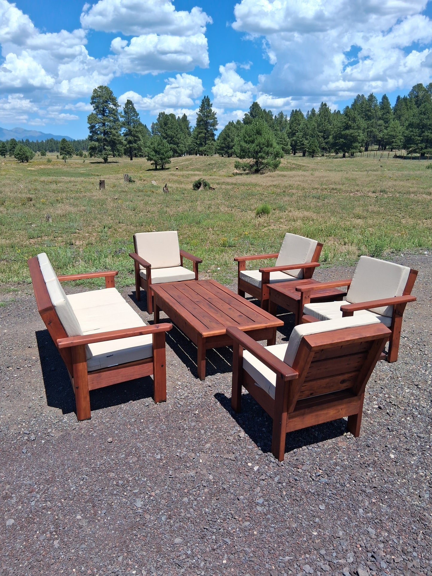 Four Chairs, Couch, End Table and Coffee Table